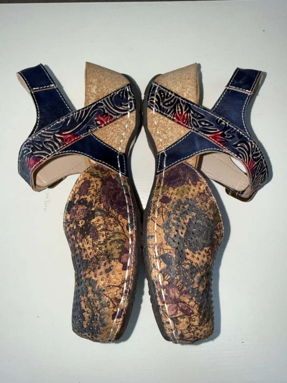 L'Artiste by Spring Step Koraline Perforated Sandals Womens Size 38 US 7.5 - 8 - Picture 10 of 16